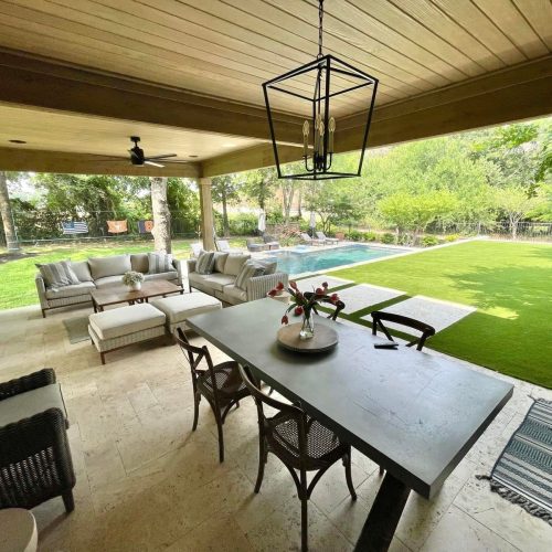 Transform your backyard space** into a stylish haven with elegant pergolas, snug patio covers, and ambient lighting in Lewisville 75028