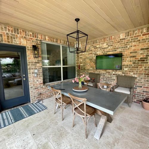 Craft an inviting outdoor escape** featuring sophisticated pergolas, comfortable patio covers, and soft ambient lighting in Lewisville 75068