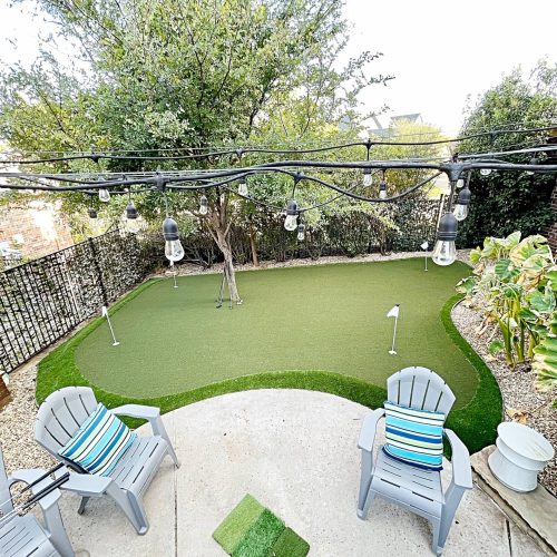 Outdoor space and pristine turf in Lewisville 75029