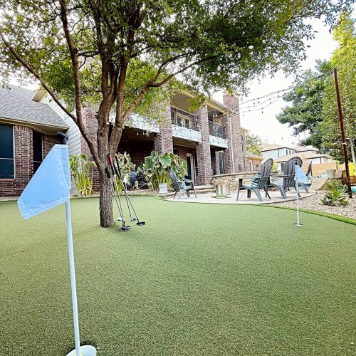 Outdoor space and pristine turf in Lantana 33464