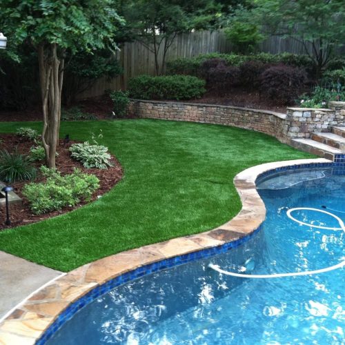 Outdoor space and pristine turf in North Lake 76226