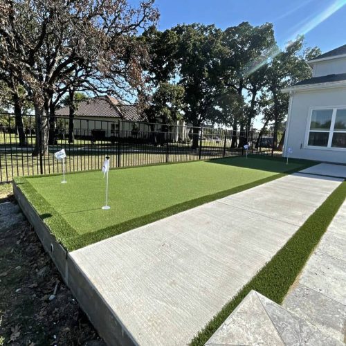 Outdoor space and pristine turf in Westlake 76262