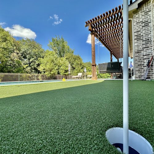 Outdoor space and pristine turf in Lantana 33462
