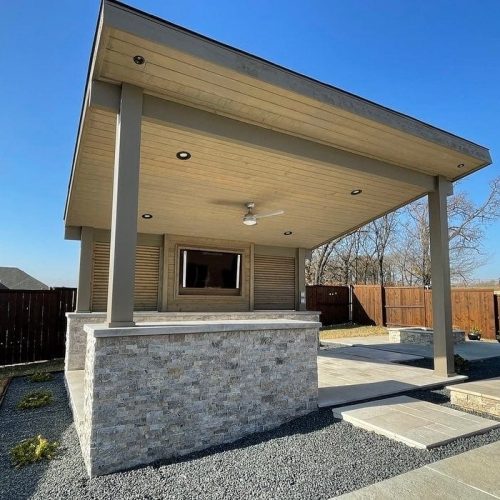 Delight in outdoor charm with pergolas, patios, and lighting in Denton County 75068