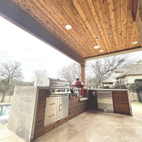 Experience outdoor living with pergolas, patios, and lighting Highland Village 75077