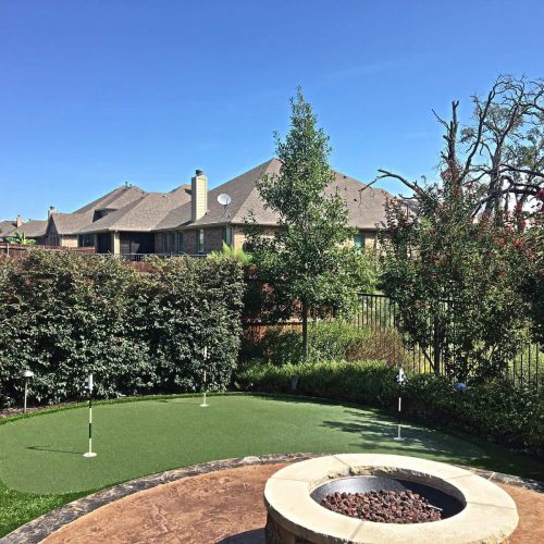 Elegant outdoor landscape design in Double Oak 75077